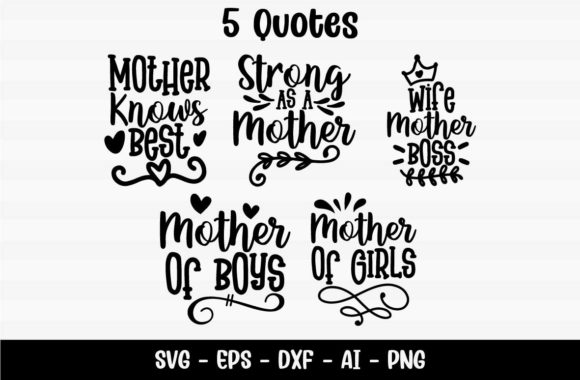 Boss Mother Quotes Graphics for Crafts