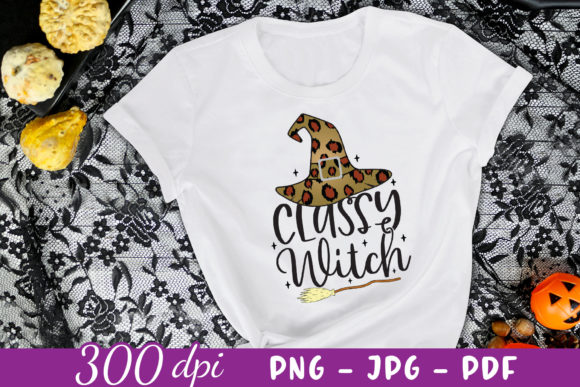 Classy Witch Halloween PNG for Graphics and Crafts