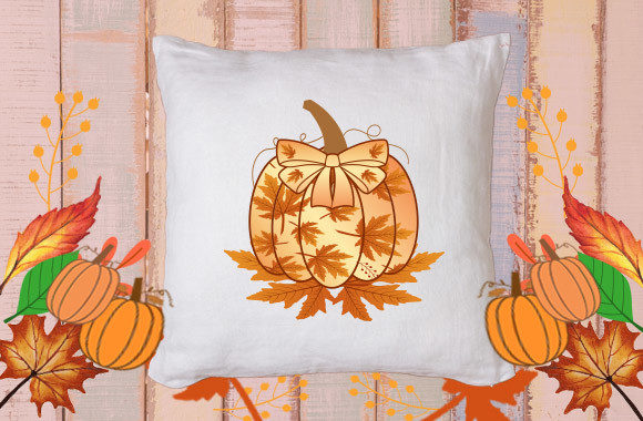 Cute Pumpkin with Bow 5 Graphics for Crafts