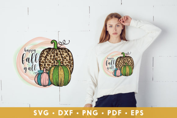 Happy Fall Y all Sublimation Design for Crafts and Graphics