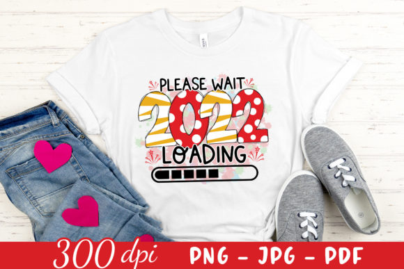 Please Wait 2022 Loading New Year PNG for Crafts and Graphics
